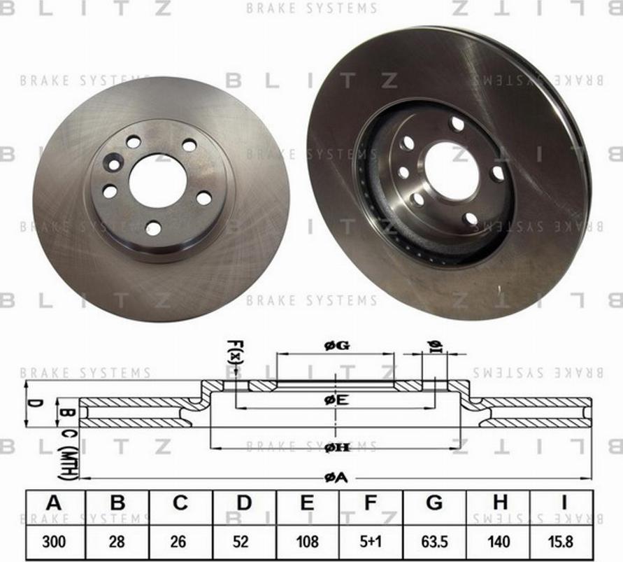 Blitz BS0340 - Тормозной диск autosila-amz.com