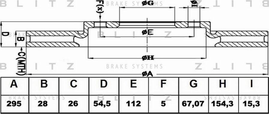 Blitz BS0363 - Тормозной диск autosila-amz.com