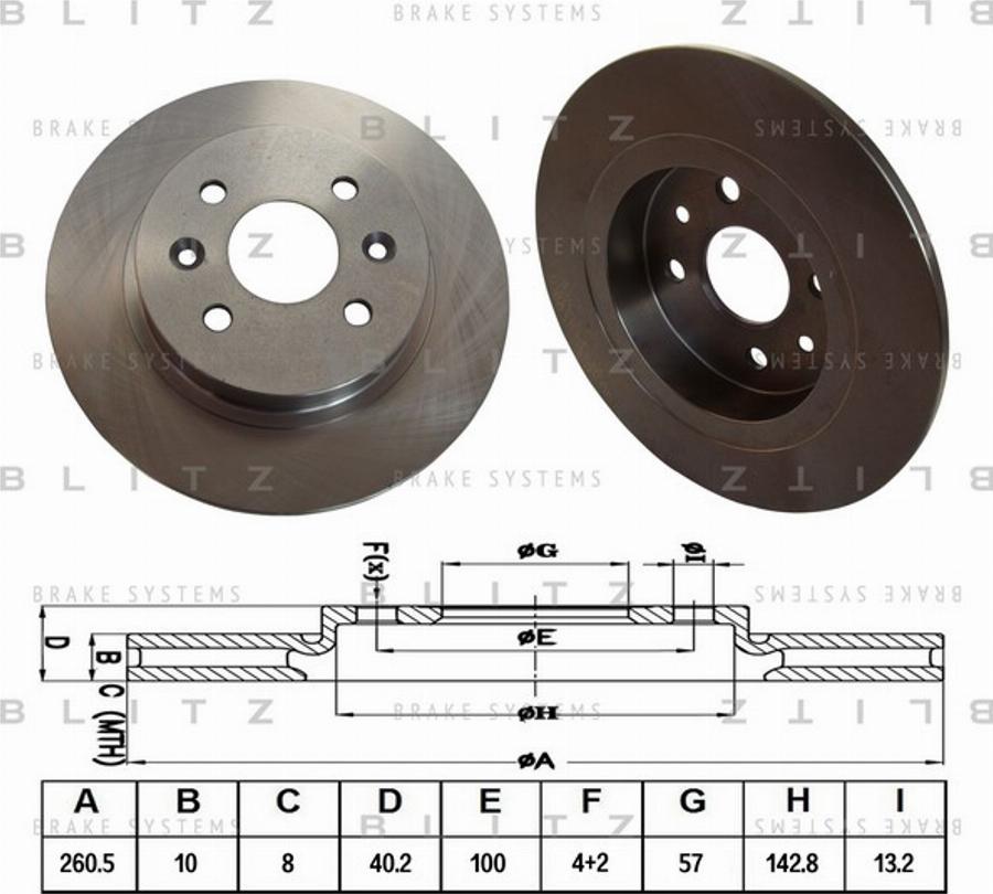 Blitz BS0304 - Тормозной диск autosila-amz.com