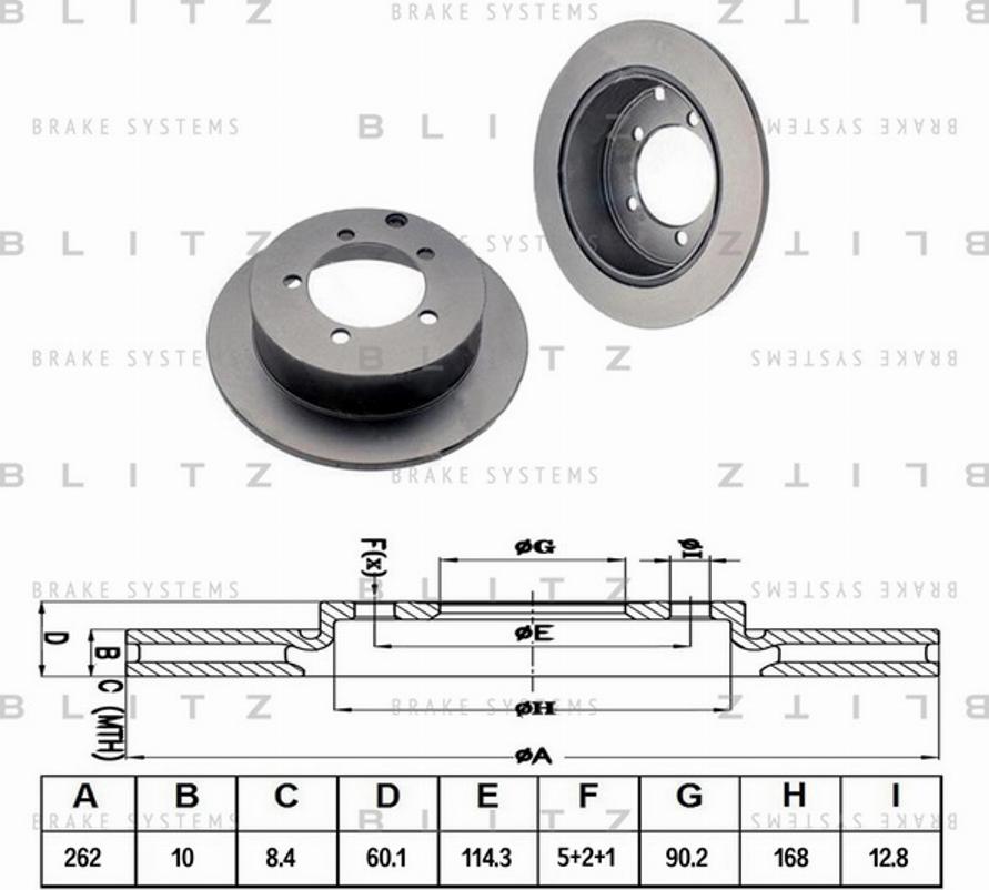 Blitz BS0305 - Тормозной диск autosila-amz.com