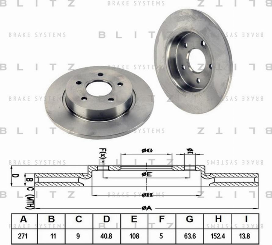 Blitz BS0331 - Тормозной диск autosila-amz.com