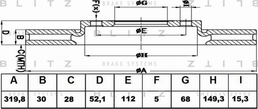 Blitz BS0329 - Тормозной диск autosila-amz.com