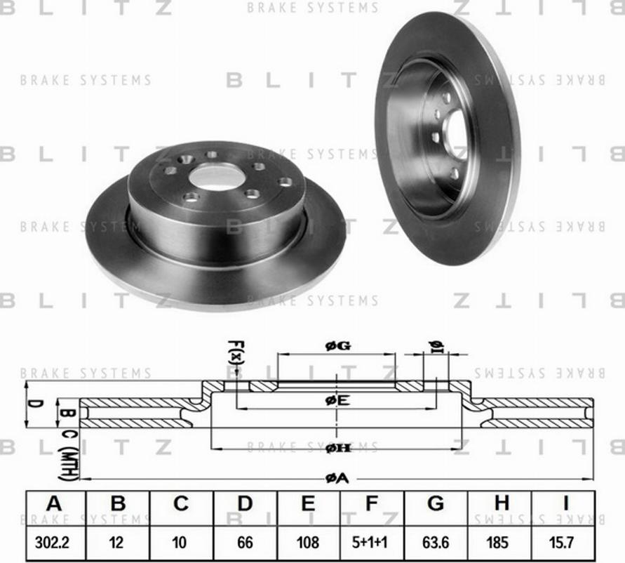 Blitz BS0290 - Тормозной диск autosila-amz.com