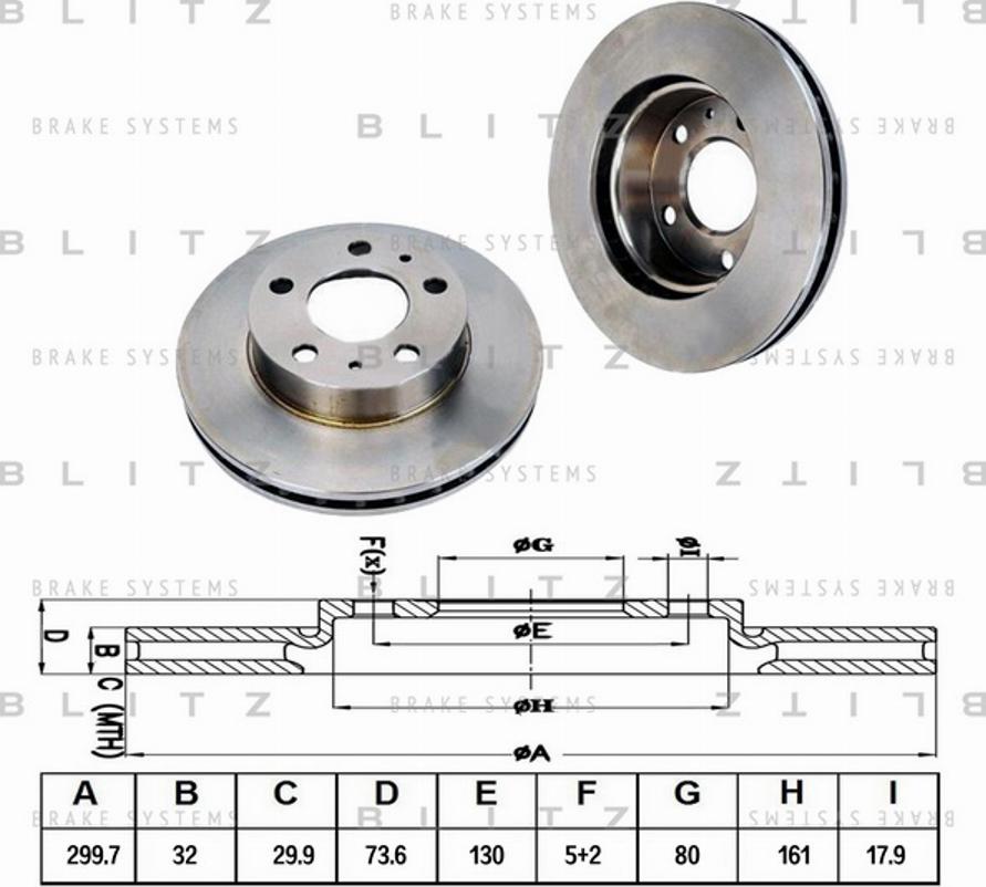 Blitz BS0241 - Тормозной диск autosila-amz.com