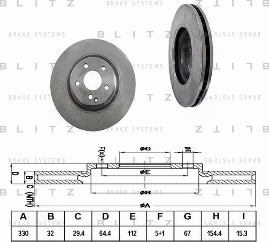 Blitz BS0248 - Тормозной диск autosila-amz.com