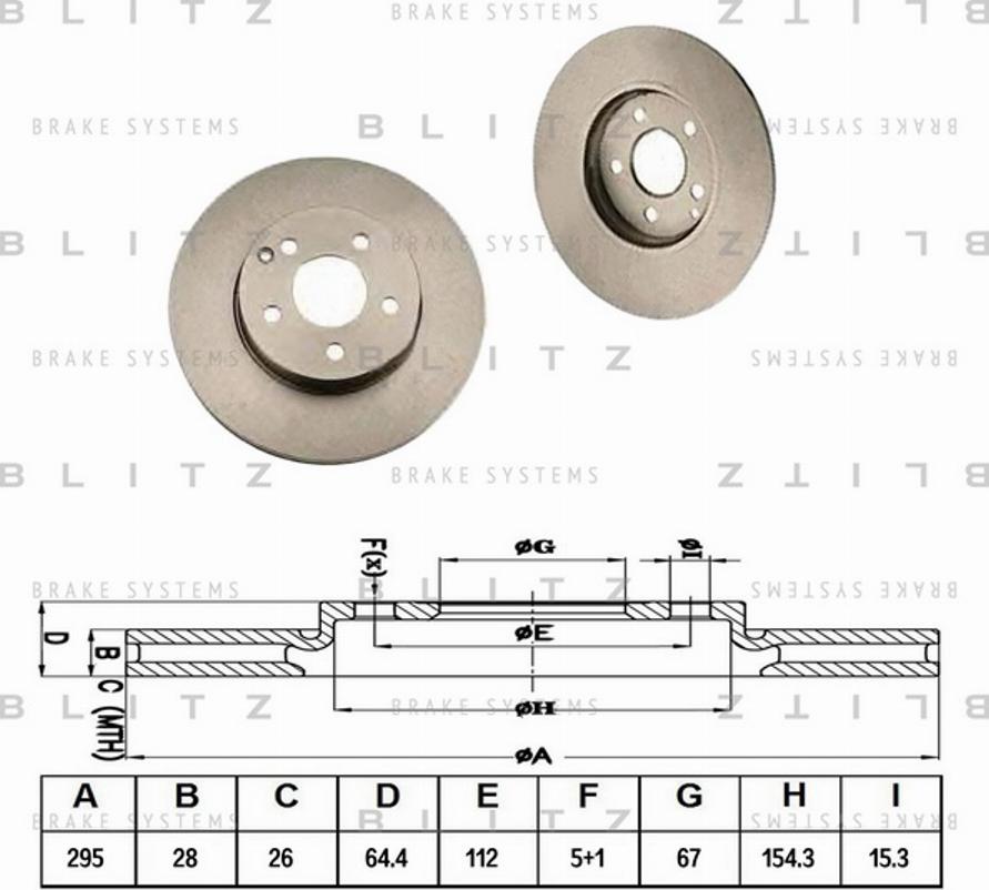 Blitz BS0247 - Тормозной диск autosila-amz.com