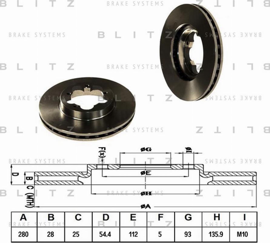 Blitz BS0263 - Тормозной диск autosila-amz.com