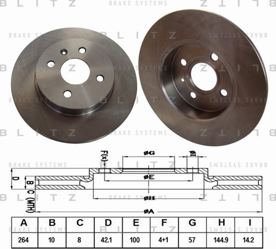 Blitz BS0207 - Тормозной диск autosila-amz.com