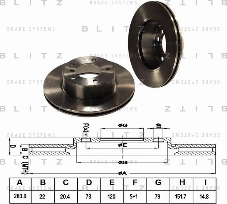 Blitz BS0213 - Тормозной диск autosila-amz.com