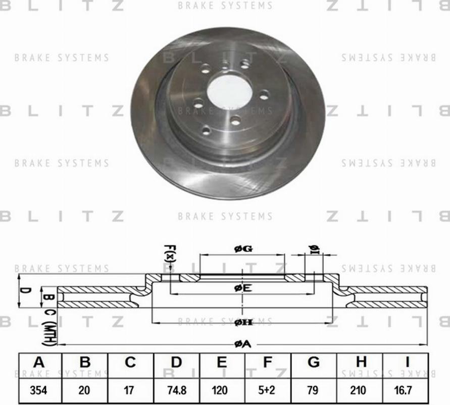 Blitz BS0285 - Тормозной диск autosila-amz.com