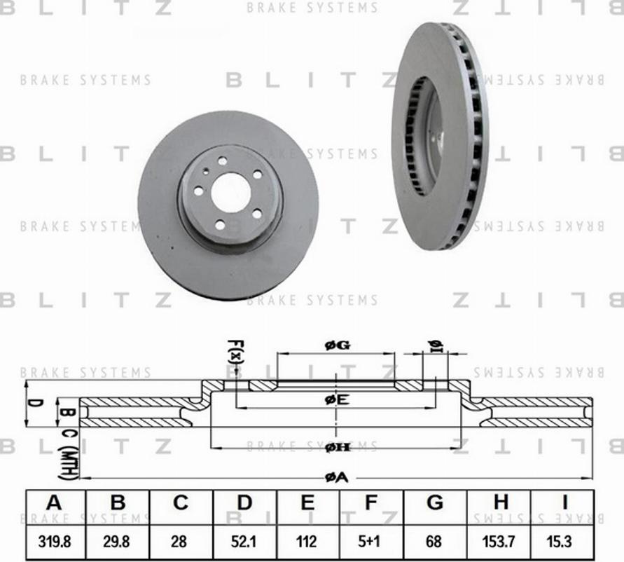 Blitz BS0283 - Тормозной диск autosila-amz.com