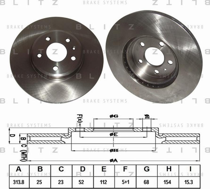 Blitz BS0282 - Тормозной диск autosila-amz.com
