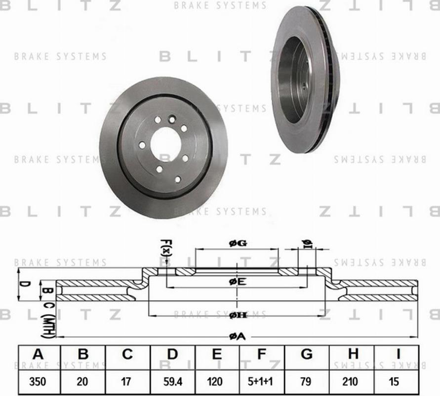 Blitz BS0287 - Тормозной диск autosila-amz.com