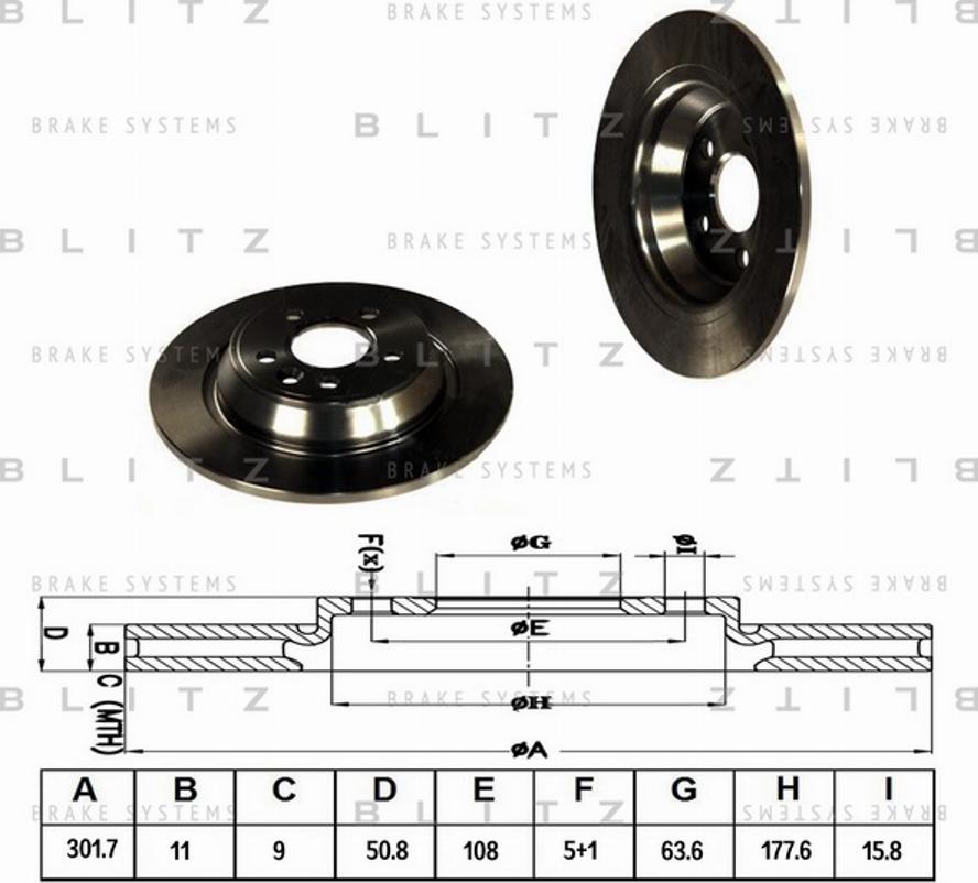 Blitz BS0224 - Тормозной диск autosila-amz.com