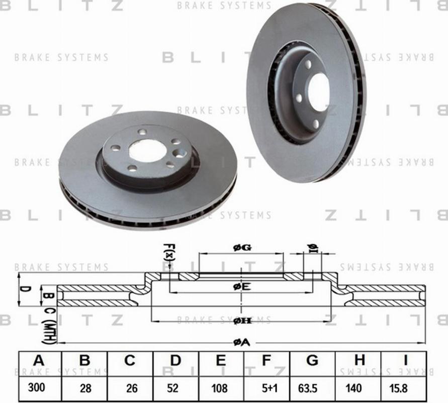 Blitz BS0226 - Тормозной диск autosila-amz.com