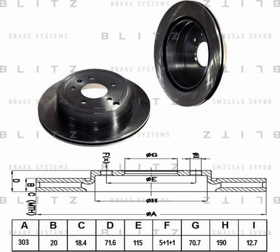 Blitz BS0228 - Тормозной диск autosila-amz.com