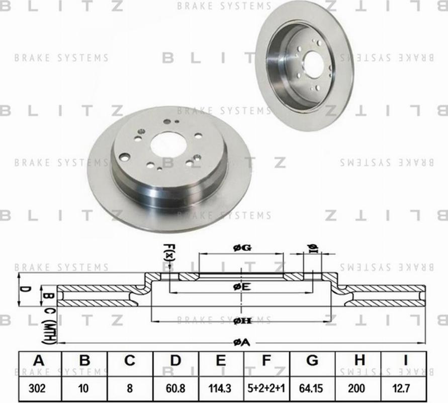 Blitz BS0275 - Тормозной диск autosila-amz.com