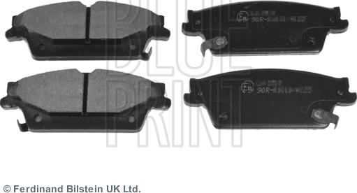 Blue Print ADA104252 - Тормозные колодки, дисковые, комплект autosila-amz.com