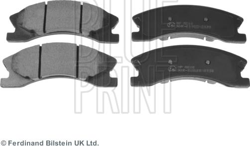 Blue Print ADA104217 - Тормозные колодки, дисковые, комплект autosila-amz.com