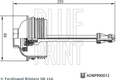 Blue Print ADBP990012 - Крышка, корпус масляного фильтра autosila-amz.com