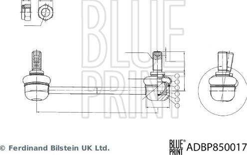 Blue Print ADBP850017 - Тяга / стойка, стабилизатор autosila-amz.com