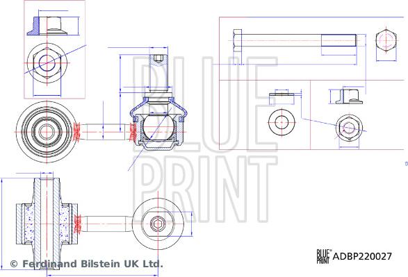 Blue Print ADBP850025 - Тяга / стойка, стабилизатор autosila-amz.com