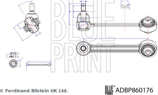 Blue Print ADBP860176 - Рычаг подвески колеса autosila-amz.com