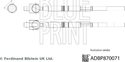 Blue Print ADBP870071 - Осевой шарнир, рулевая тяга autosila-amz.com