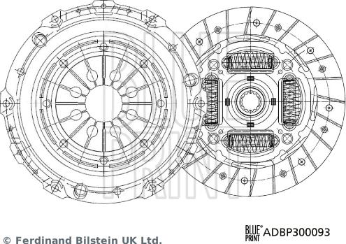 Blue Print ADBP300093 - Комплект сцепления autosila-amz.com