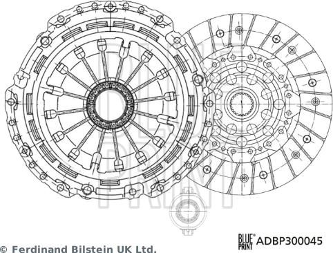 Blue Print ADBP300045 - Комплект сцепления autosila-amz.com