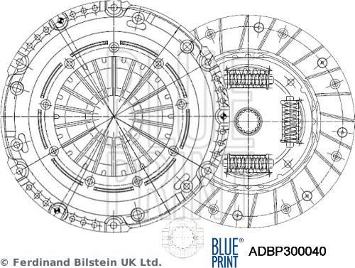 Blue Print ADBP300040 - Комплект сцепления autosila-amz.com