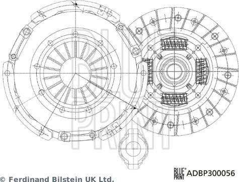 Blue Print ADBP300056 - Комплект сцепления autosila-amz.com