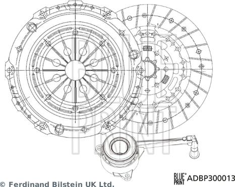 Blue Print ADBP300013 - Комплект сцепления autosila-amz.com