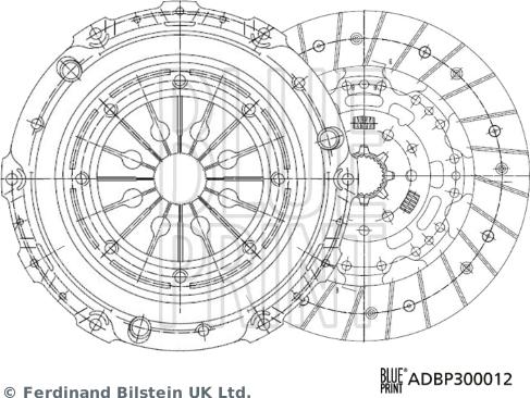 Blue Print ADBP300012 - Комплект сцепления autosila-amz.com