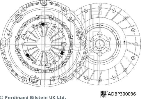 Blue Print ADBP300036 - Комплект сцепления autosila-amz.com