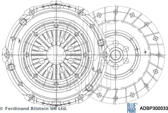 Blue Print ADBP300033 - Комплект сцепления autosila-amz.com