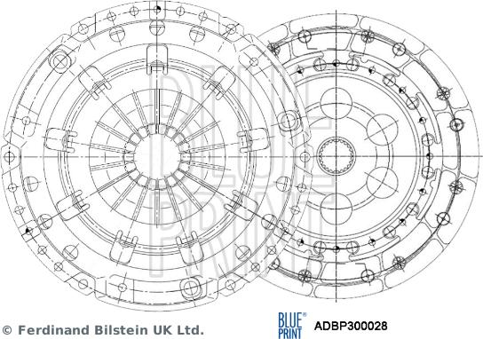 Blue Print ADBP300028 - Комплект сцепления autosila-amz.com