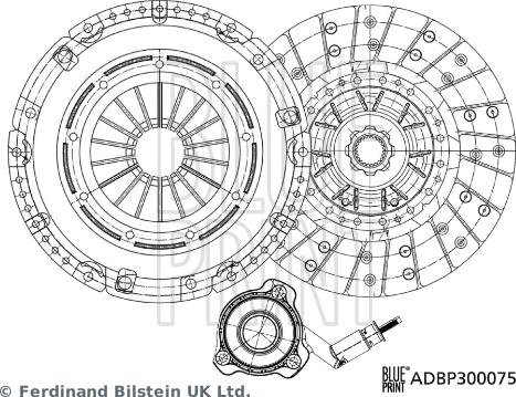 Blue Print ADBP300075 - Комплект сцепления autosila-amz.com