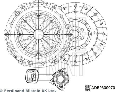 Blue Print ADBP300070 - Комплект сцепления autosila-amz.com