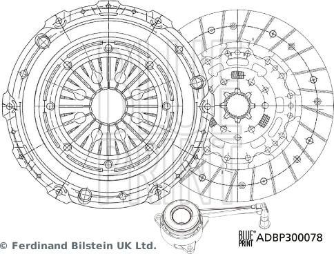 Blue Print ADBP300078 - Комплект сцепления autosila-amz.com