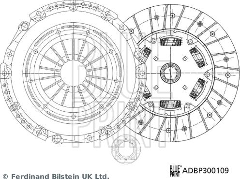 Blue Print ADBP300109 - Комплект сцепления autosila-amz.com