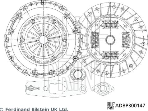 Blue Print ADBP300174 - Комплект сцепления autosila-amz.com