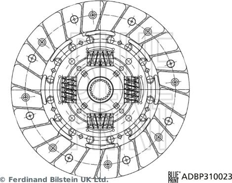 Blue Print ADBP310023 - Диск сцепления, фрикцион autosila-amz.com