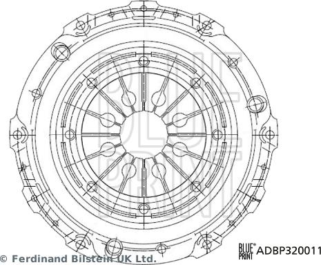 Blue Print ADBP320011 - Нажимной диск сцепления autosila-amz.com