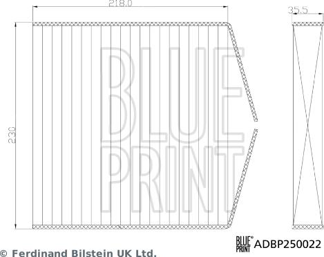 Blue Print ADBP250022 - Фильтр воздуха в салоне autosila-amz.com