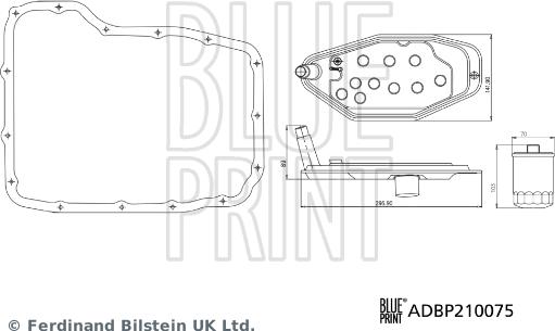 Blue Print ADBP210075 - Гидрофильтр, автоматическая коробка передач autosila-amz.com