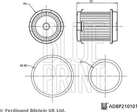 Blue Print ADBP210101 - Гидрофильтр, автоматическая коробка передач autosila-amz.com