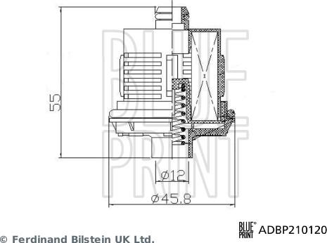 Blue Print ADBP210120 - Гидравл. фильтр, полный привод с многодисковым сцеплением autosila-amz.com