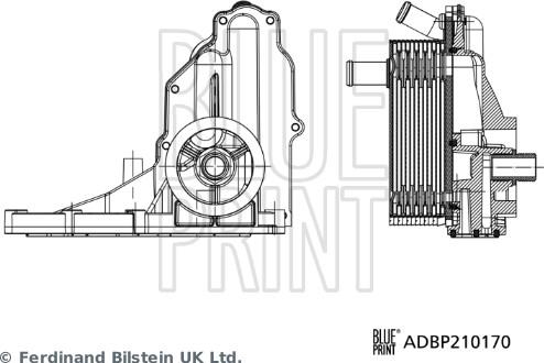 Blue Print ADBP210170 - Корпус, масляный фильтр autosila-amz.com