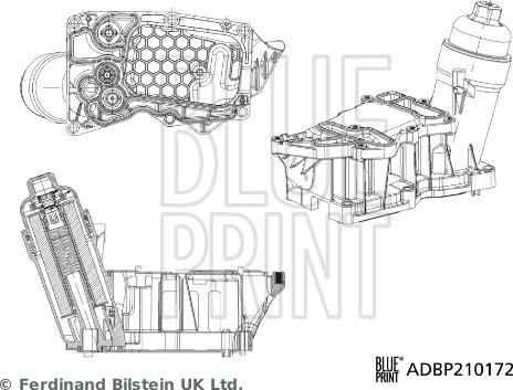 Blue Print ADBP210172 - Корпус, масляный фильтр autosila-amz.com